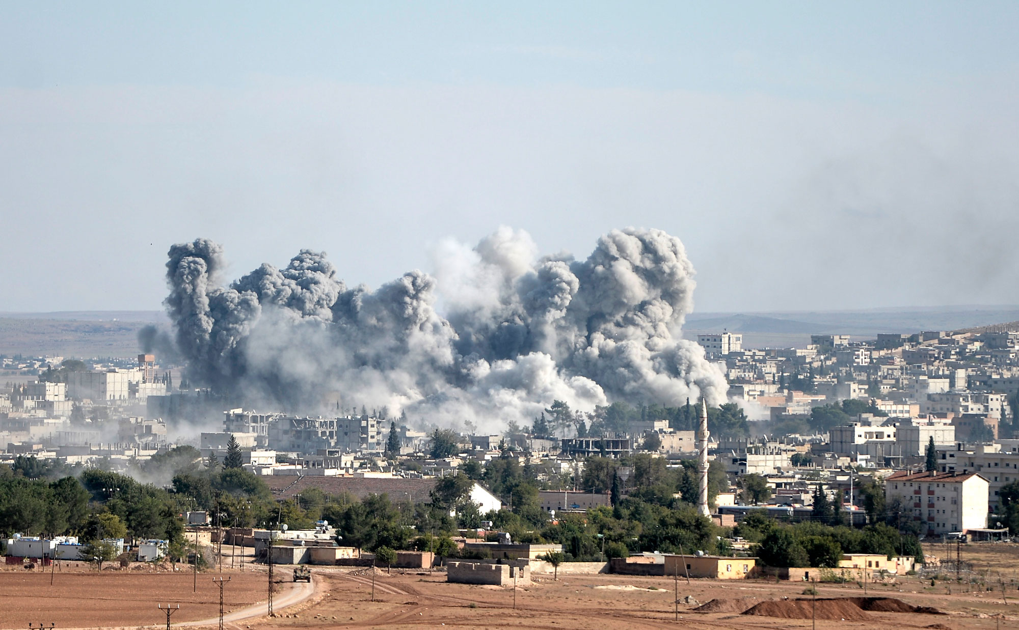 Angriffe auf IS-Stellungen in Kobane