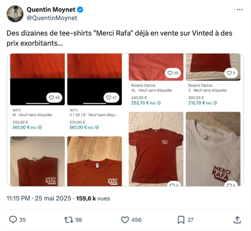 Le tweet de Quentin Moynet.