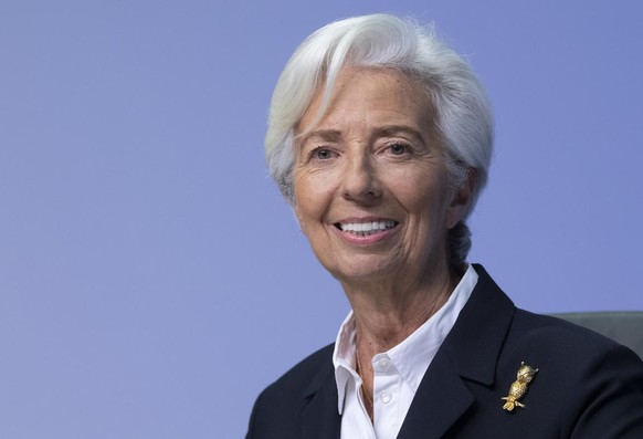 23.01.2020, Hessen, Frankfurt/Main: Christine Lagarde, Präsidentin der Europäischen Zentralbank (EZB), spricht auf der turnusmäßigen Pressekonferenz der Bank in Frankfurt. Foto: Boris Roessler/dpa +++ ...