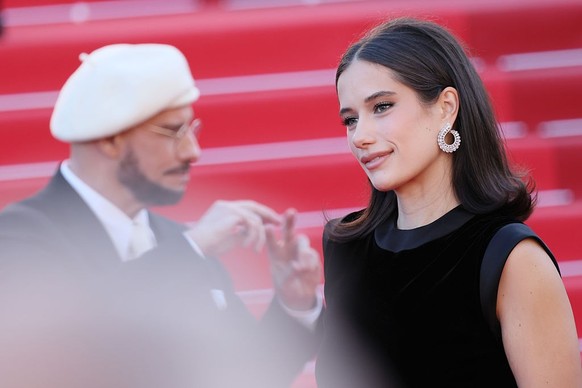 CANNES, FRANCE - MAY 15: John Travolta and Ella Bleu Travolta attend the "Karma" screening during the 79th annual Cannes Film Festival at Palais des Festivals on May 15, 2026 in Cannes, Fran ...