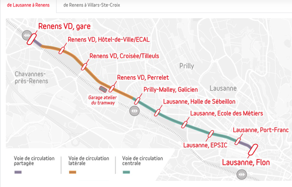 Le tram lausannois des TL