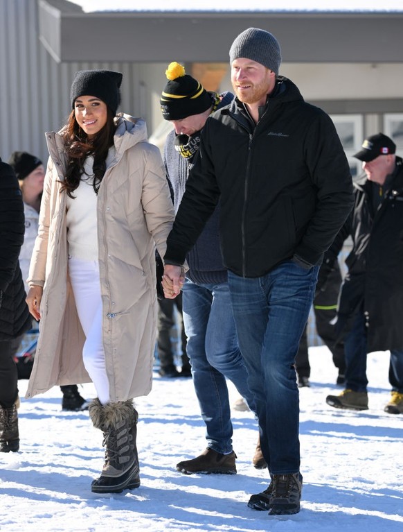 WHISTLER, BRITISH COLUMBIA - FEBRUARY 14: Prince Harry, Duke of Sussex and Meghan, Duchess of Sussex attend the Invictus Games One Year To Go Event on February 14, 2024 in Whistler, Canada. (Photo by  ...