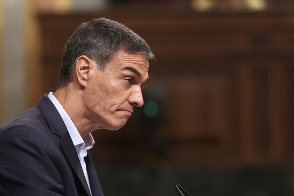 MADRID, SPAIN - JUNE 24: The Prime Minister, Pedro Sanchez, during a plenary session of the Congress of Deputies on 24 June 2026 in Madrid, Spain. The Prime Minister appears before the Lower House to  ...