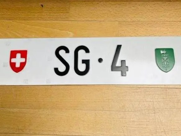 Nummerschild SG 4