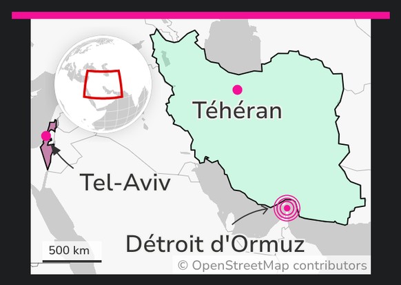 Le détroit d'Ormuz: la carte.