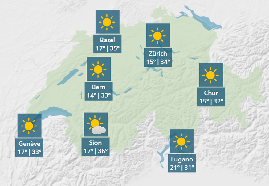 La météo de ce samedi en Suisse🥵