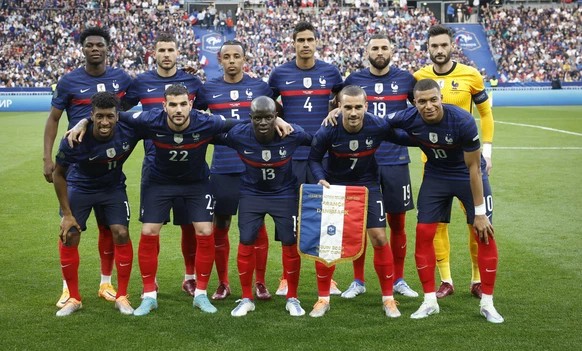 L'équipe de France avant son match contre le Danemark en UEFA Nations League.