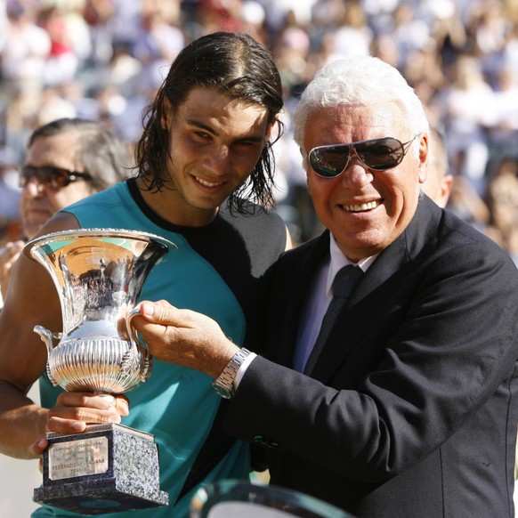 Nicola Pietrangeli (ici à Rome en 2007 au côté de Rafael Nadal) est décédé à 92 ans