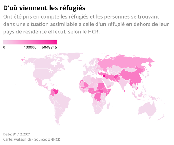 D&#039;où viennent les réfugiés