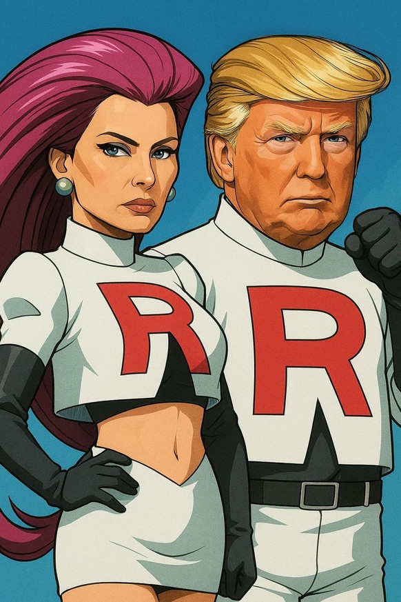 Donald et Melania Trump en Team Rocket