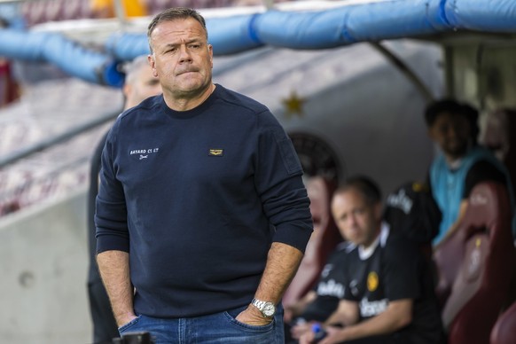 L&#039;entraineur Patrick Rahmen (YB), lors de la rencontre de football de Swiss Super League entre le Servette, SFC, et le Young Boys, YB, ce mercredi 24 juillet 2024 au Stade De Geneve a Geneve. (KE ...