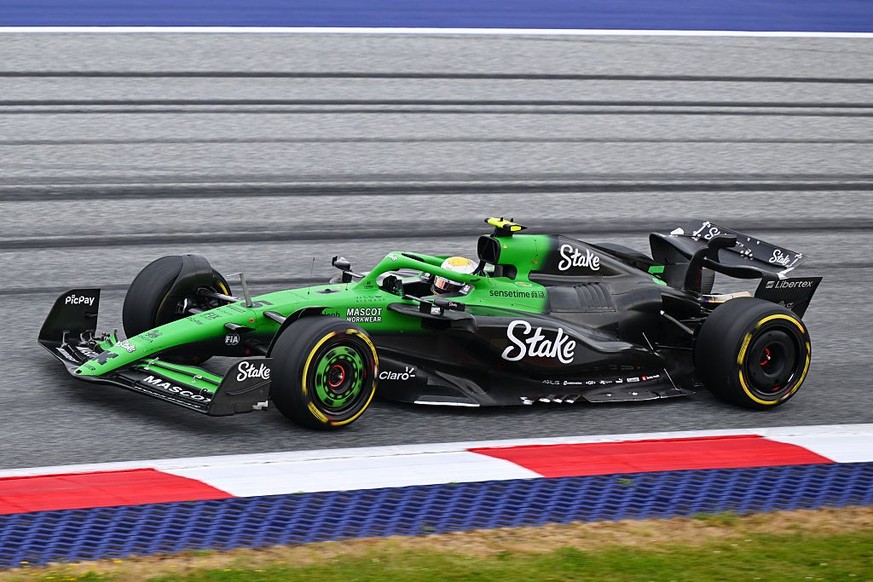 SPIELBERG, AUSTRIA - JUNE 27: Gabriel Bortoleto of Brazil driving the (5) Kick Sauber C45 Ferrari on track during practice ahead of the F1 Grand Prix of Austria at Red Bull Ring on June 27, 2025 in Sp ...