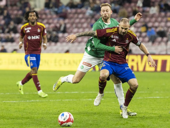 Steve Rouiller (au premier plan) a égalisé pour Servette, mais les Grenat n'ont pas réussi à prendre l'avantage par la suite.