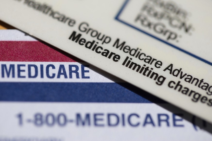 FILE - A Medicare Advantage PPO card rests on top of a Medicare card in Portland, Ore., June 10, 2024. (AP Photo/Jenny Kane, File)
Health Insurers Prior Authorization