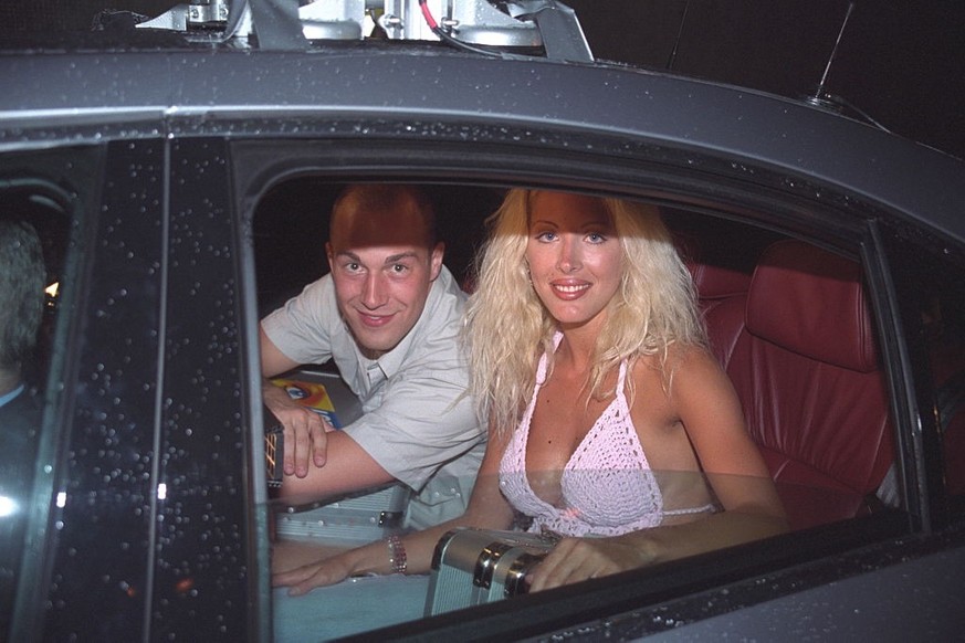 (Original Caption) Winners of 'Loft Story': Christophe and Loana on their way to the reception held in the 'Etoile' night club. (Photo by Antoine Serra/Sygma/Sygma via Getty Images ...