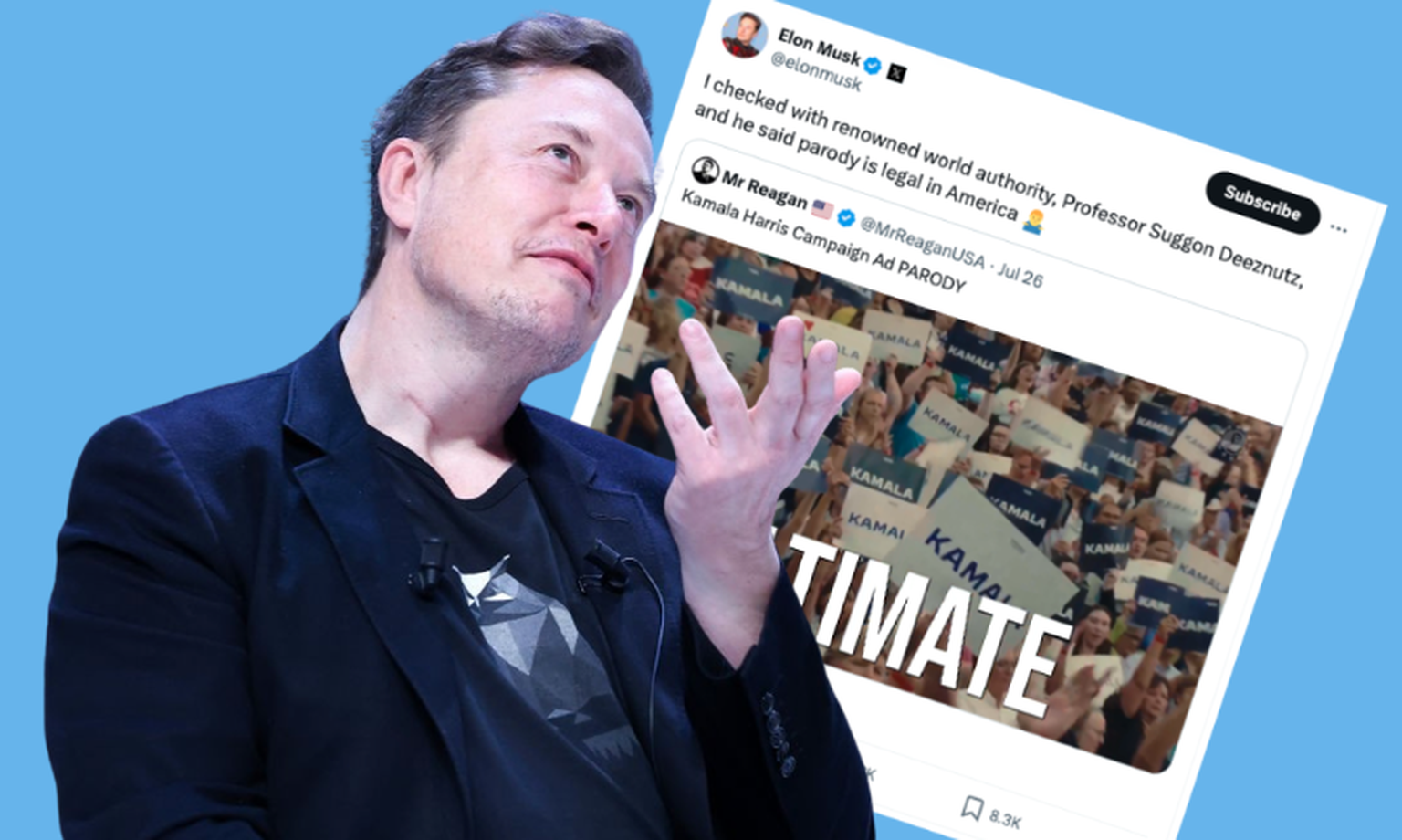 De nombreuses critiques se sont abattues ces derniers jours sur Elon Musk après qu&#039;il a partagé sur son réseau social X une vidéo manipulée de la vice-présidente américaine et candidate à l&#039; ...