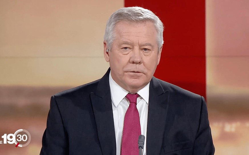 Gennady Gatilov, ambassadeur russe auprès de l'ONU, a été interviewé au 19h30 de la RTS.