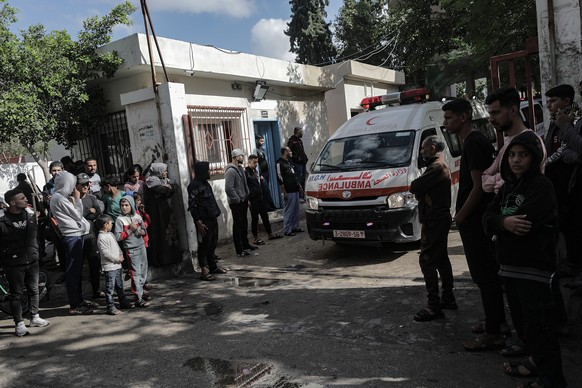 epa10986076 Ambulances transport premature babies evacuated from Gaza?s Al-Shifa hospital, at the Emirates Crescent Hospital in Rafah, southern Gaza, 20 November 2023. According to the Palestinian Red ...