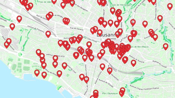 Les chantiers en cours et planifiés à Lausanne.