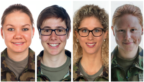 Sina Frei, Linda Indergand, Jolanda Neff et Nina Christen étaient ou sont également membres de l'armée.