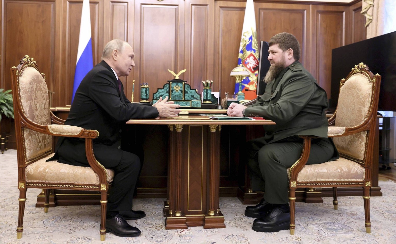 Ramzan Kadyrov et Vladimir Poutine ce jeudi 28 septembre
