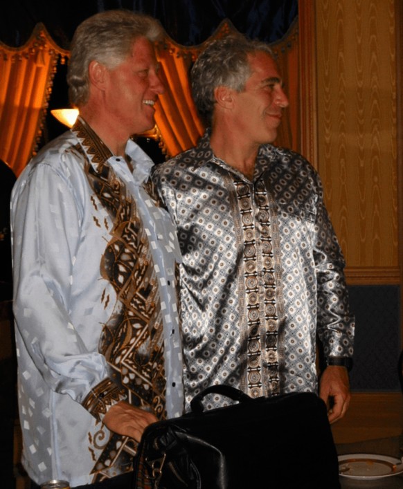 This undated photo released by the U.S. Department of Justice shows former President Bill Clinton and Jeffrey Epstein. (U.S. Department of Justice Department via AP)
Justice Department Jeffrey Epstein