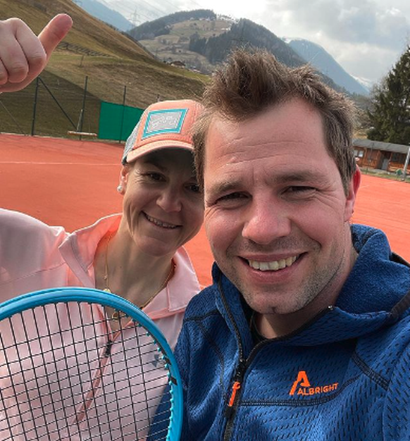 Beat Feuz et sa compagne, Katrin.