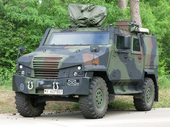 Un Eagle V de l'armée allemande. On remarque que l'arrière n'est plus biseauté et que le pare-brise est traversant.