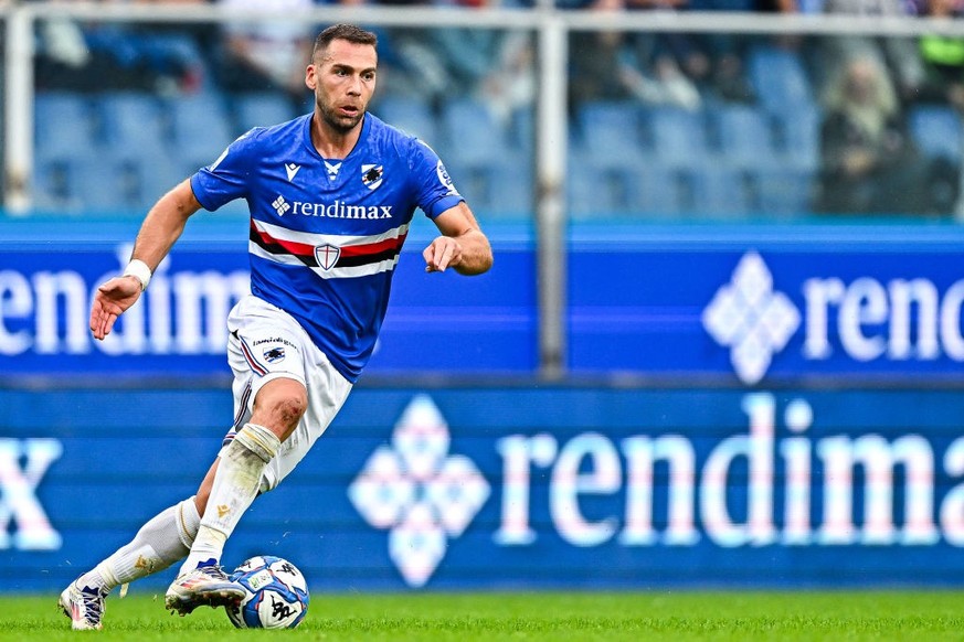 GENOA, ITALY - OCTOBER 27: Pajtim Kasami of Sampdoria is seen in action during the Serie B match between UC Sampdoria and Mantova 1911 SSD at Stadio Luigi Ferraris on October 27, 2024 in Genoa, Italy. ...