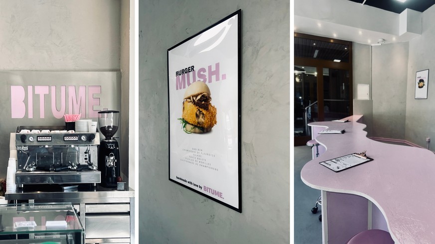 Le design de Bitume, à Lausanne.