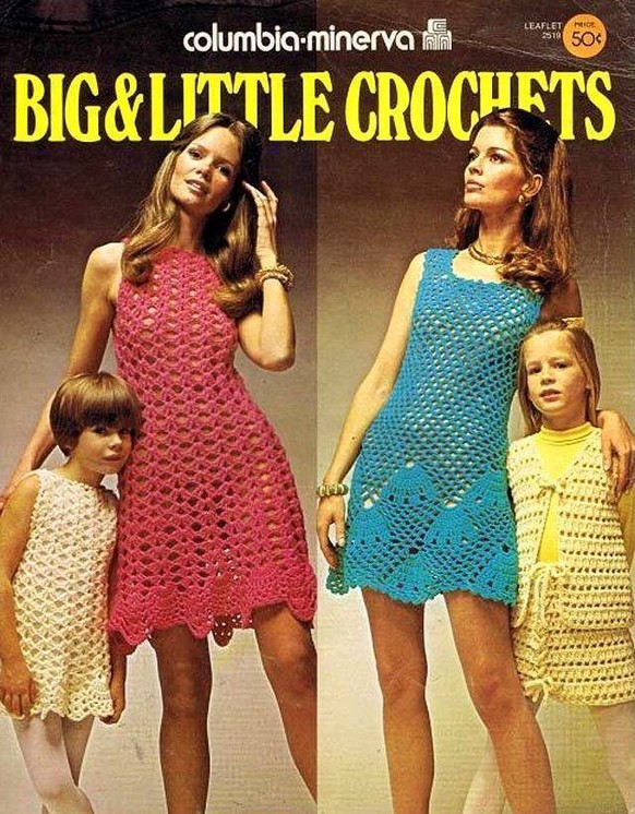 1960er - 1970er - als Häkeln und Stricken plötzlich sexy waren 
https://www.bygonely.com/sexy-yarn-1970s/