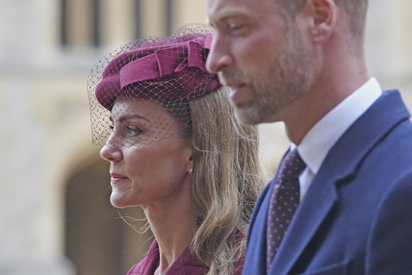 Kate, Princess of Wales, and Prince William attend a ceremonial welcome on the occasion of the visit of President Donald Trump and First Lady Melania Trump, at Windsor Castle, England, Wednesday, Sept ...