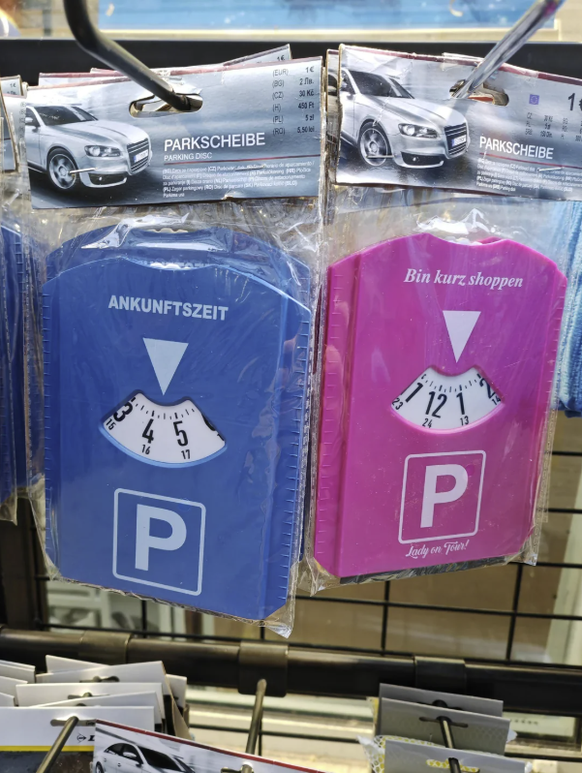 Gegenderte Produkte: Parkscheiben