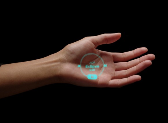 Projection laser par l&#039;AI Pin de Humane