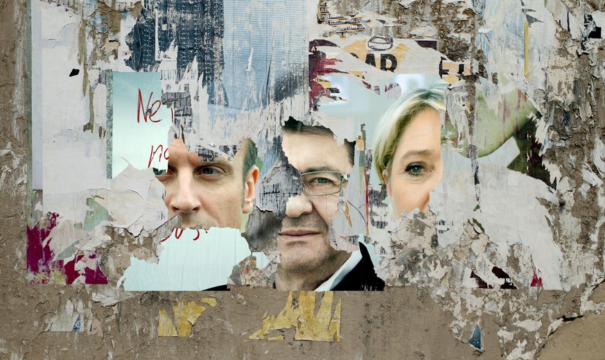 Emmanuel Macron, Jean-Luc Mélenchon et Marine Le Pen.