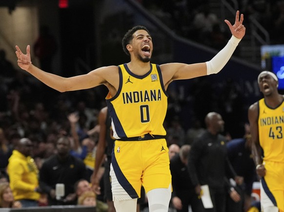 Tyrese Haliburton (0) et les Pacers sont en finale de Conférence
