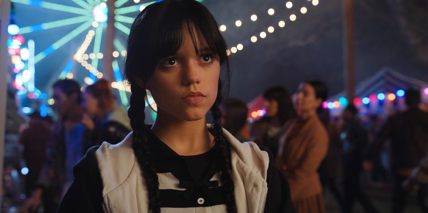 Wednesday. Jenna Ortega as Wednesday Addams in episode 101 of Wednesday. Cr. Courtesy Of Netflix � 2022