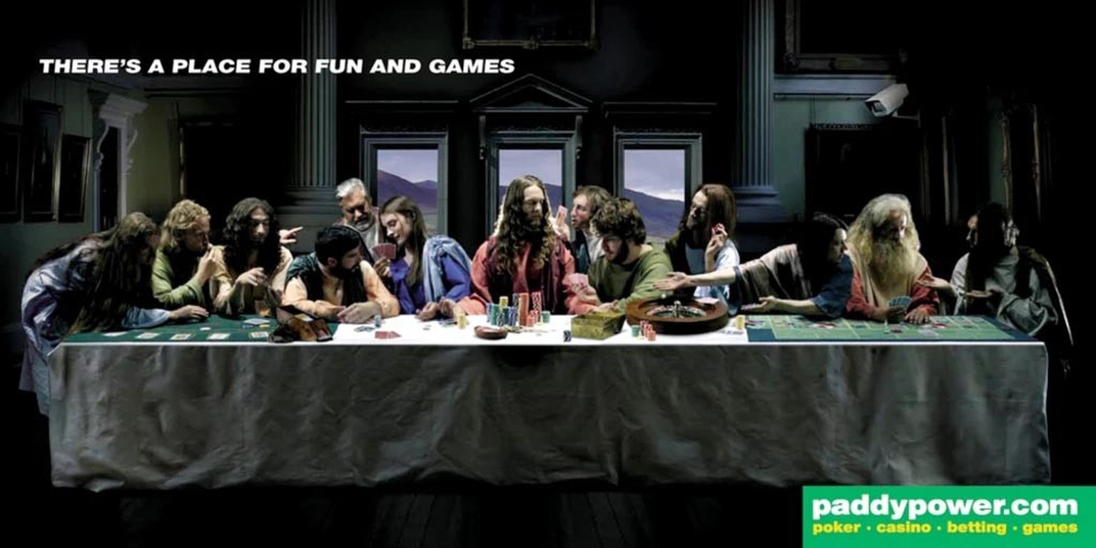 Une publicité pour un casino en ligne.