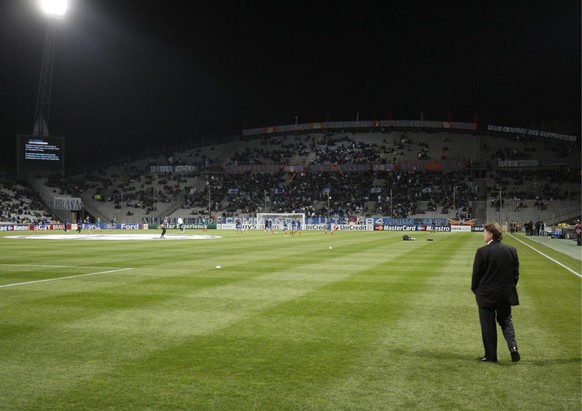 Au Vélodrome à Marseille, lors d'un déplacement de Ligue des champions, en 2009.