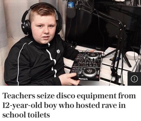 Schlagzeile des Tages: Lehrer beschlagnahmen DJ Pult von Schüler