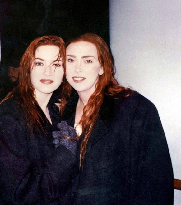 Kate Winslet With Her Stunt Double Sarah Franzl On The Set Of Titanic
https://www.fanpop.com/clubs/titanic/images/17788838/title/leonardo-di-caprio-photo