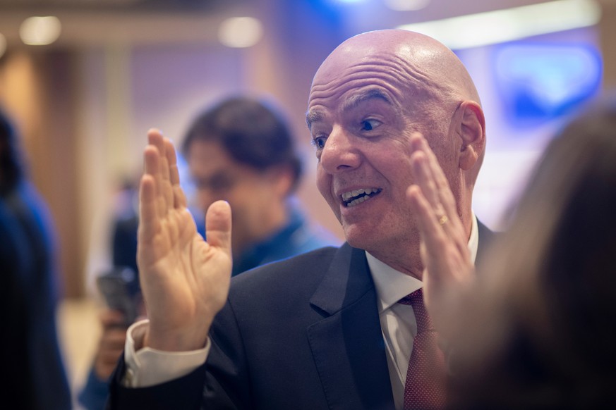FIFA president Gianni Infantino during the Annual Meeting of the World Economic Forum in Davos, Switzerland, Thursday, Jan. 22, 2026. (Gian Ehrenzeller/Keystone via AP)
Gianni Infantino