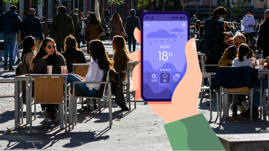 Météo, terrasse, application