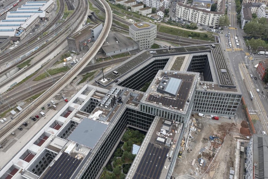 Die Baustelle des Zuercher Polizei- und Justizzentrums PJZ, fotografiert am 9. Juni 2021 in Zuerich. (KEYSTONE/Gaetan Bally)