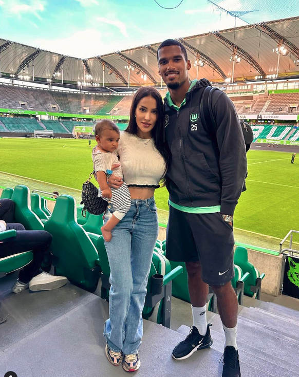 Steffani Jenz et son mari Moritz Jenz, footballeur du VfL Wolfsburg.