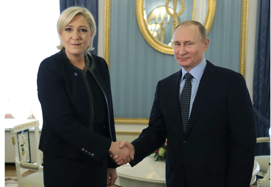 Marine Le Pen et Vladimir Poutine