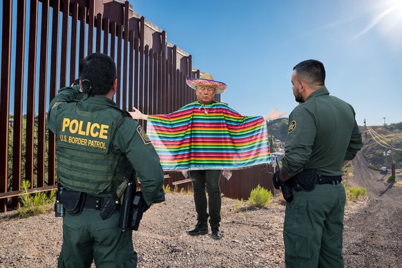 Editorial June 10, 2017 - Photo of the border fence between United States and Mexico in Nogales, Arizona