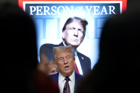 FILE - President-elect Donald Trump speaks during a Time magazine Person of the Year event at the New York Stock Exchange, Thursday, Dec. 12, 2024, in New York. (AP Photo/Alex Brandon, File)
Donald Tr ...