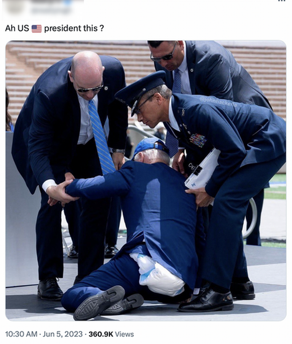 Cette photo de Joe Biden a été manipulée.