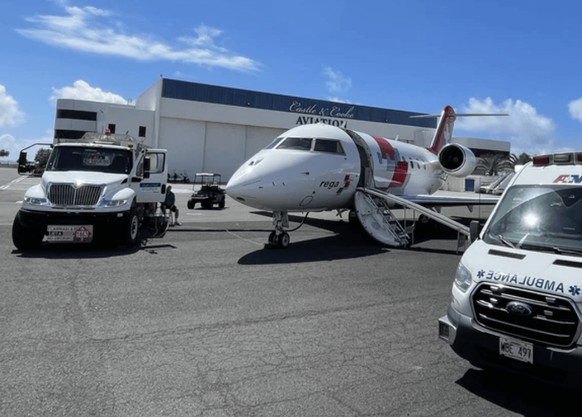 C’est avec ce jet que Marc est retourné en Suisse.